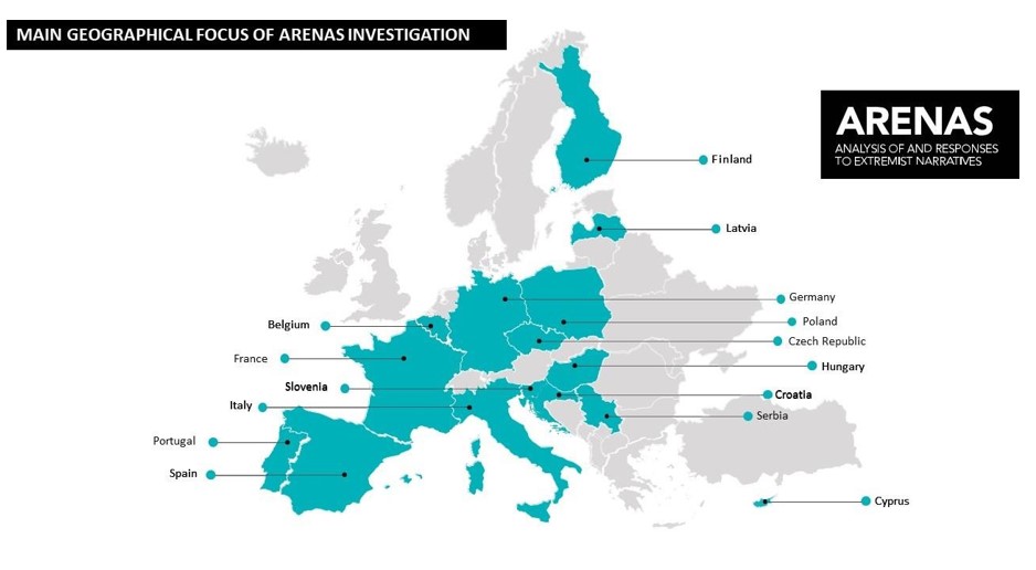 ARENAS Main Geographical Areas of Investigation